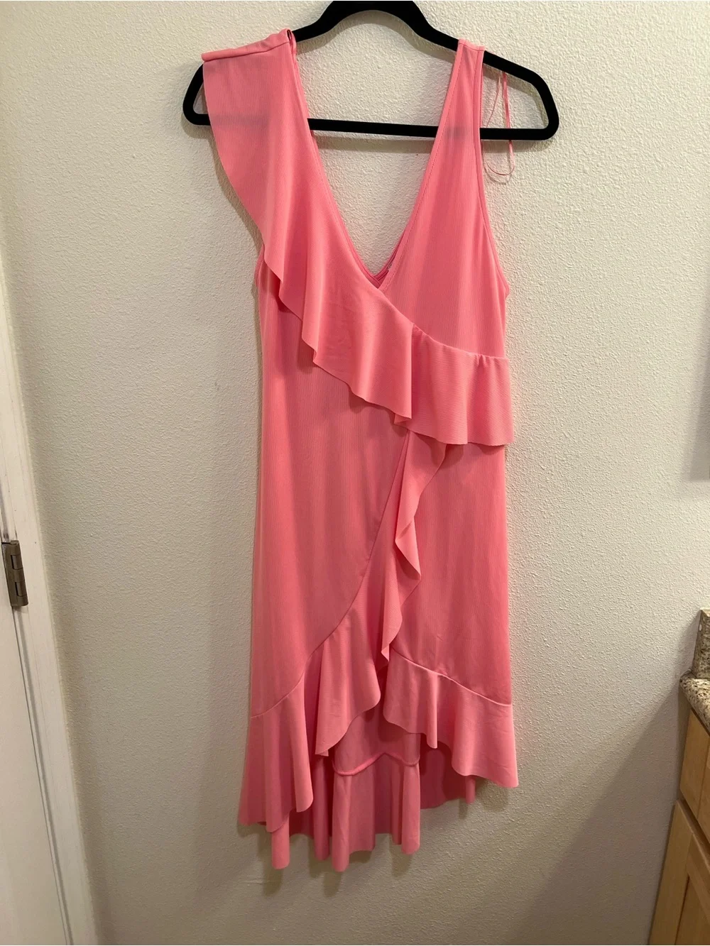 zara pink asymmetric dress | Dresses | Zara Ruffled Solid Criss Cross Backless Size:00 au-18-instock Organza dress